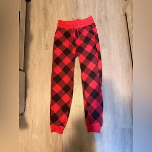 Zoe + Liv Red and Black Plaid Pajama Pants